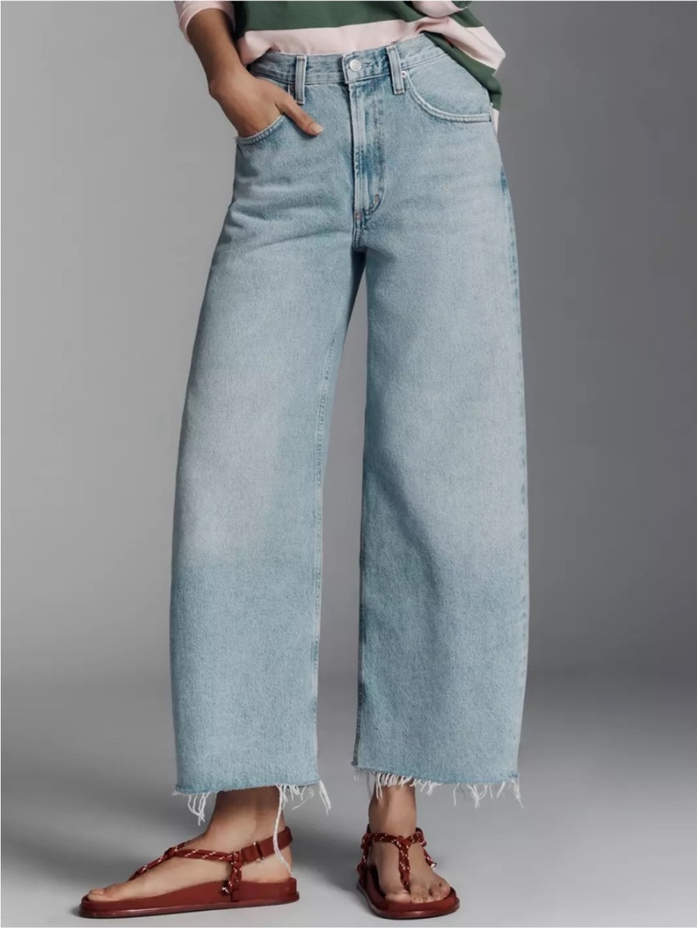 Agolde Low Curve Fray Barrel Jeans